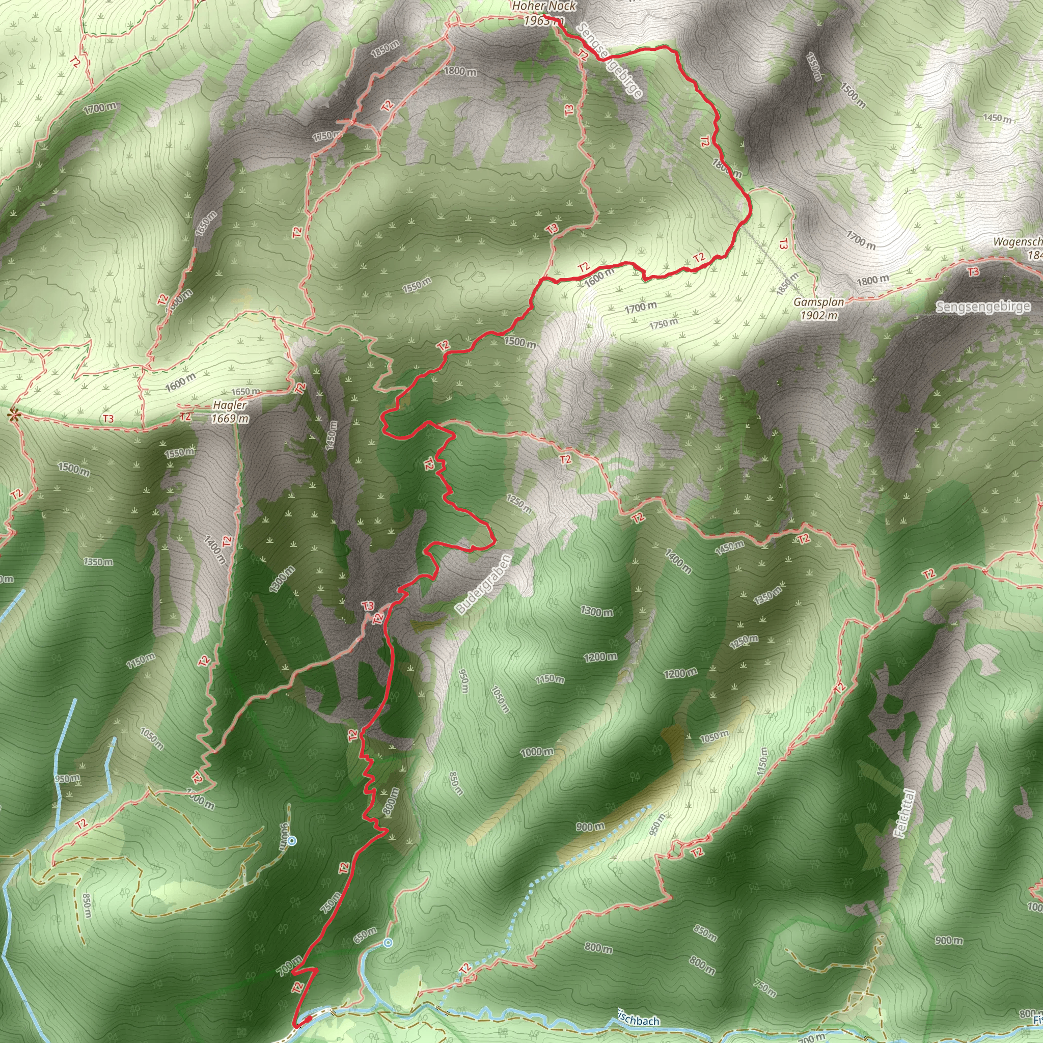 Hoher Nock Mountain mobile static map