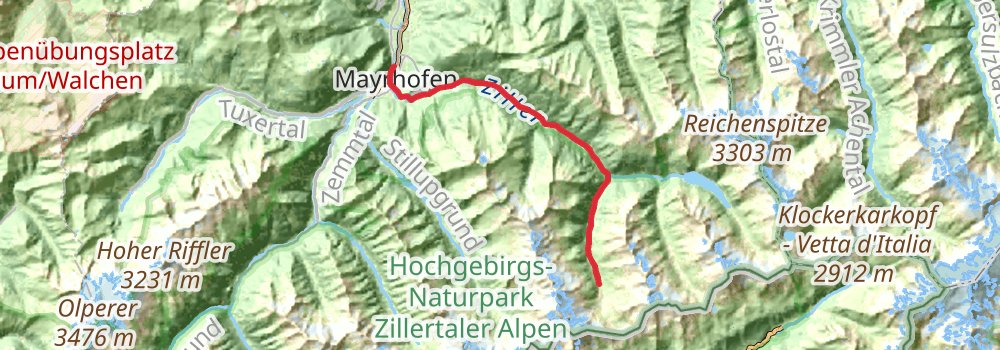 Via Alpina - Red Trail stage 41 Map