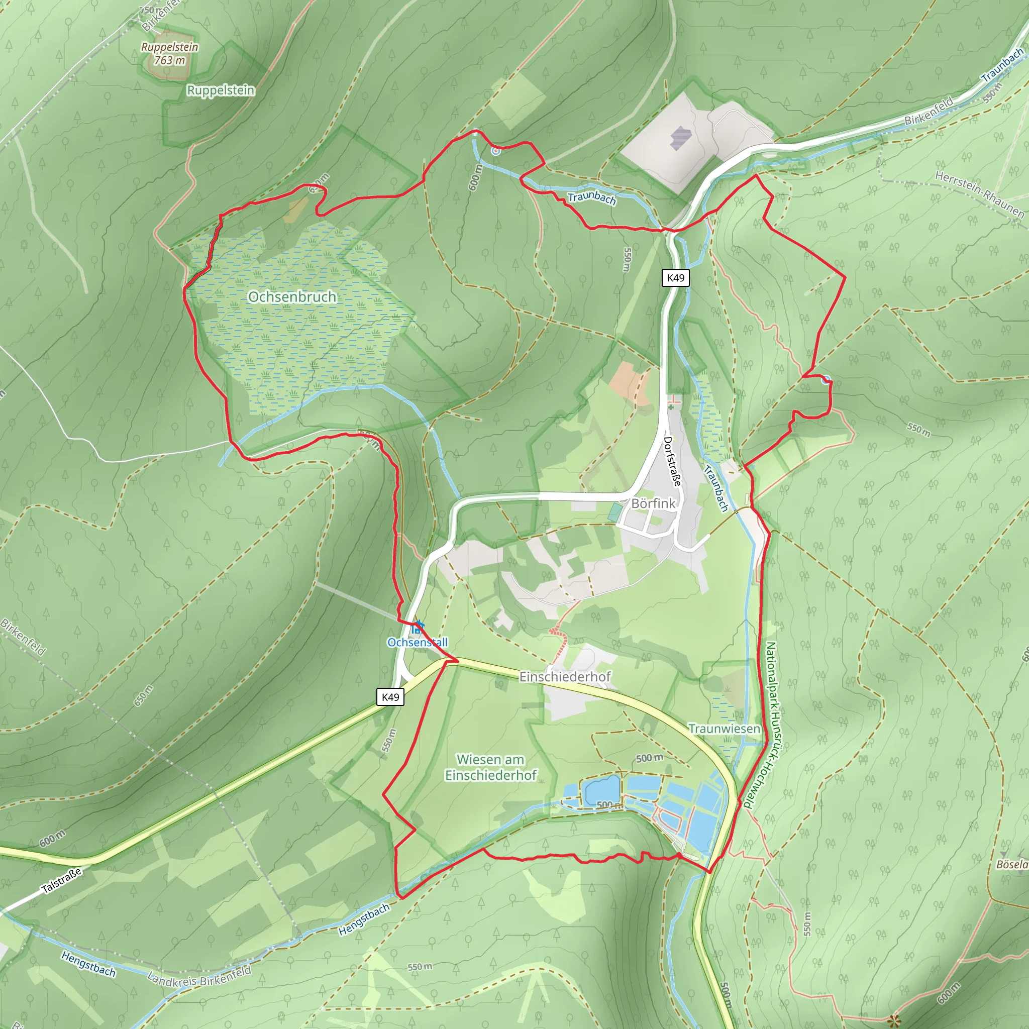 Saar Hunsrueck Steig Loop mobile static map