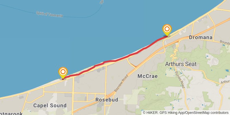 The Bay Trail - Rosebud stage 2 Map