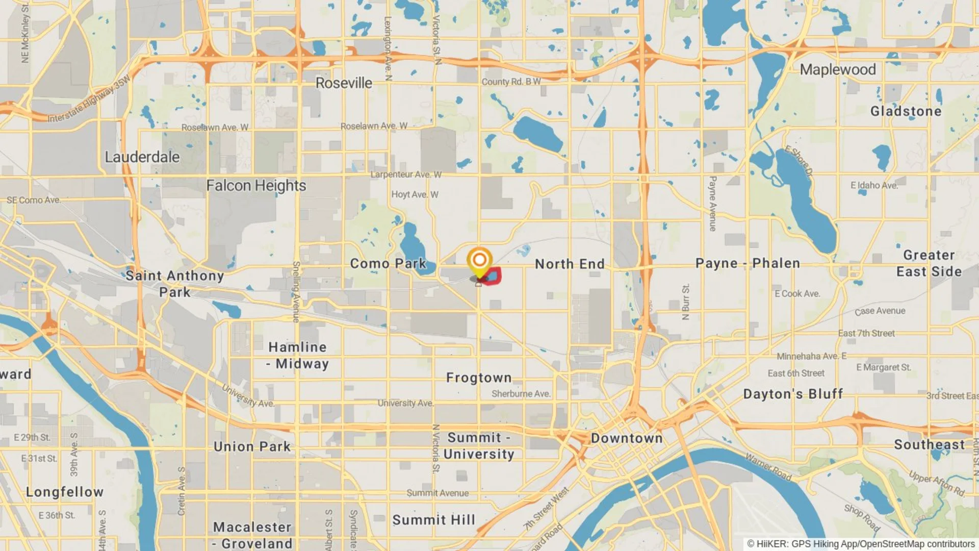 An image depicting the trail Marydale Park Loop and its surrounding area.