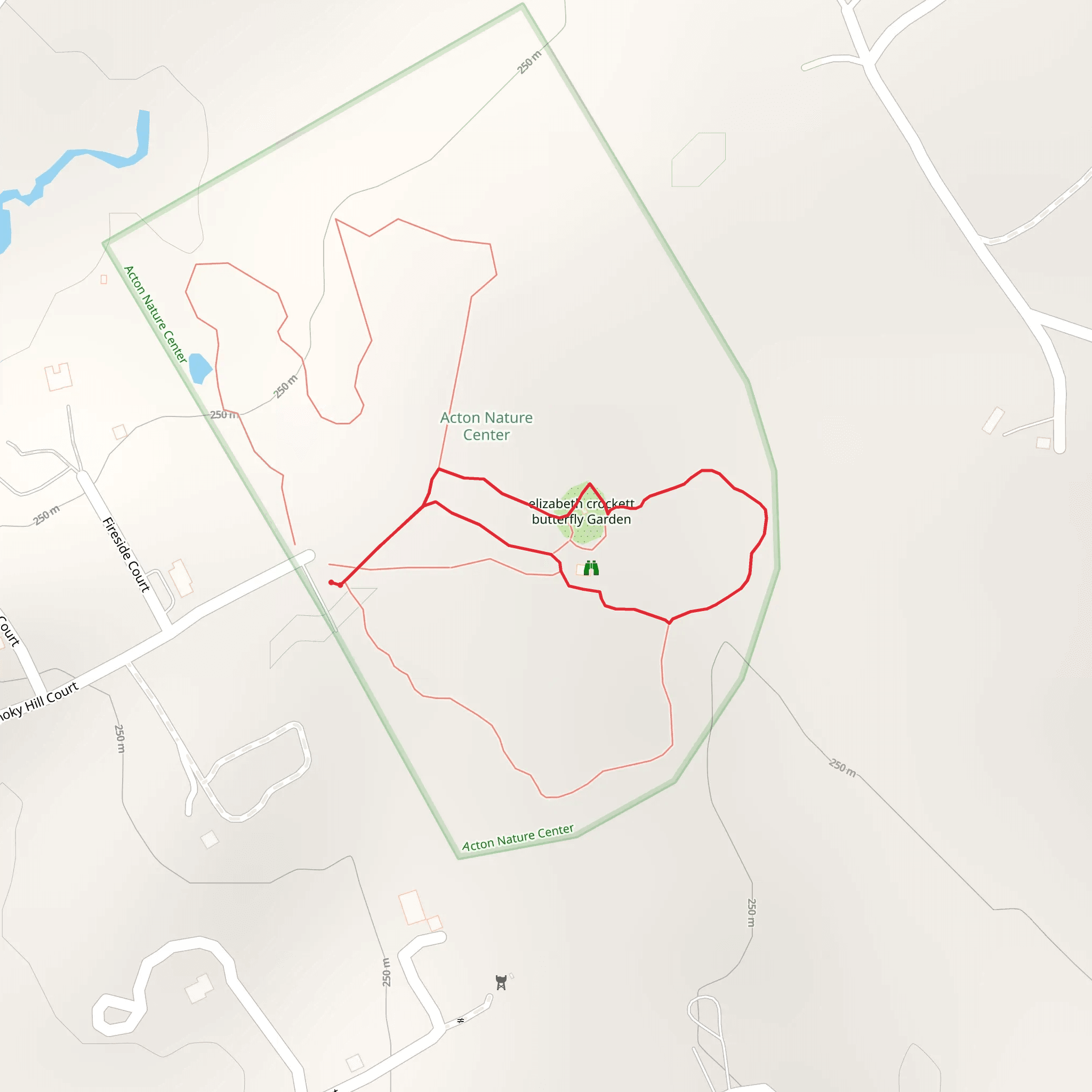 Elizabeth Crockett Butterfly Garden Loop mobile static map