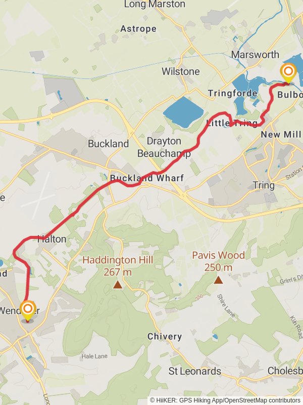 Grand Union Canal Walk - Wendover Arm mobile static map