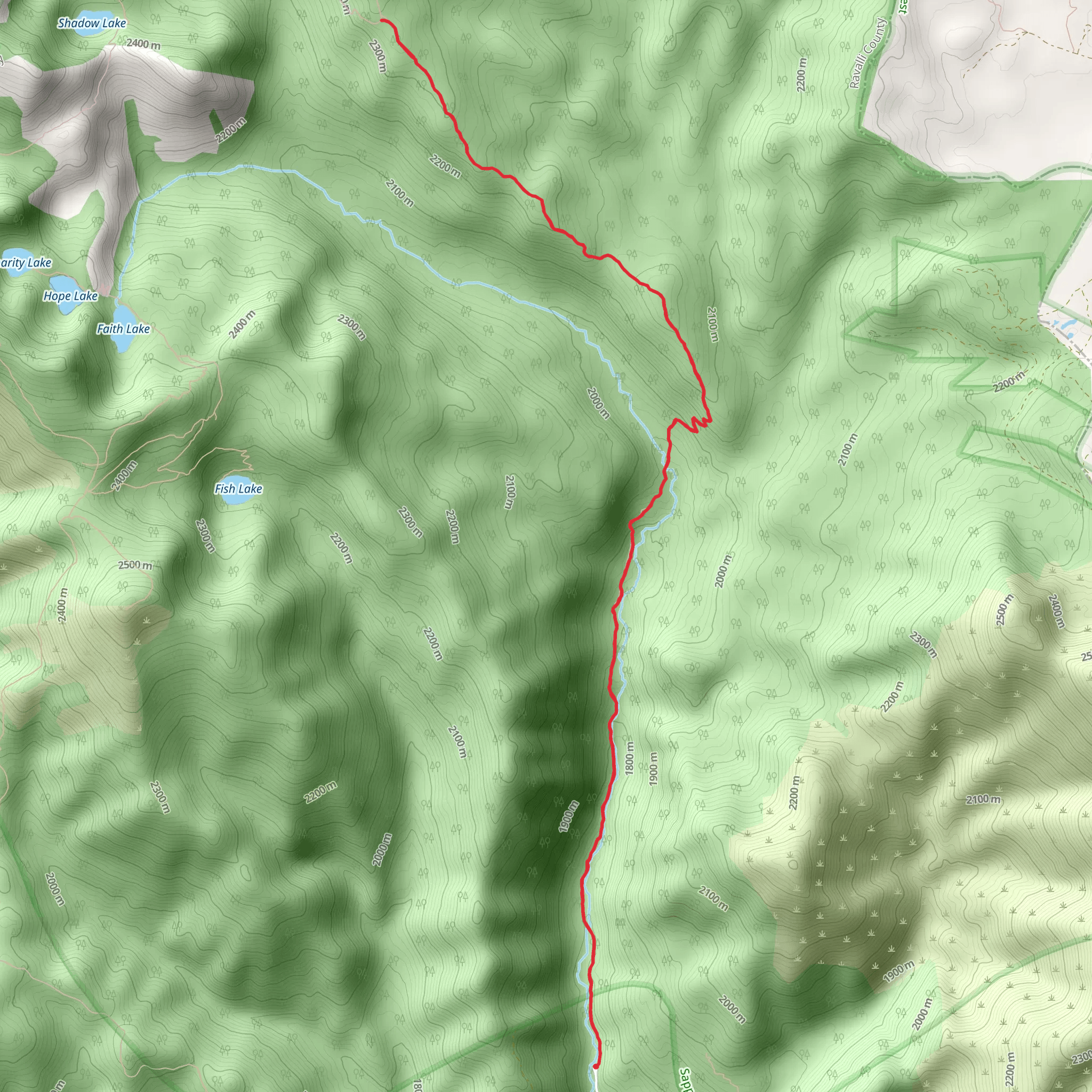 Moose Creek Trail mobile static map
