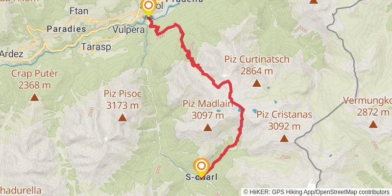 Camino Müstair-Geneva via Martigny alt 1 Map