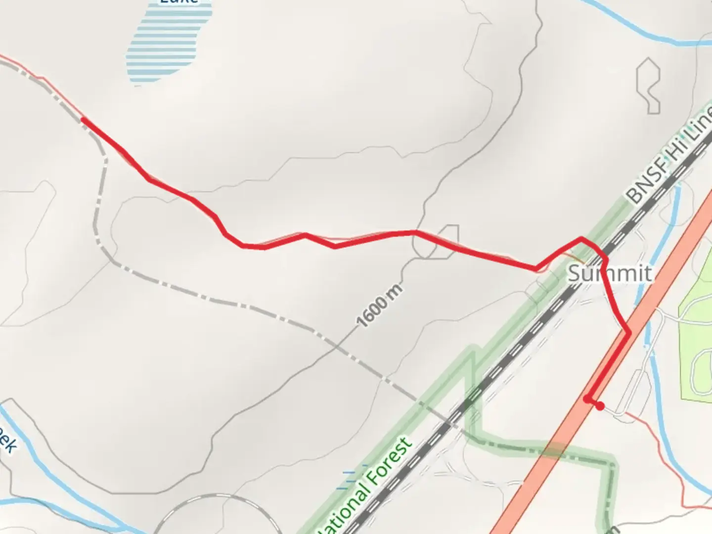 An image depicting the trail Three Bears Lake via Summit and its surrounding area.