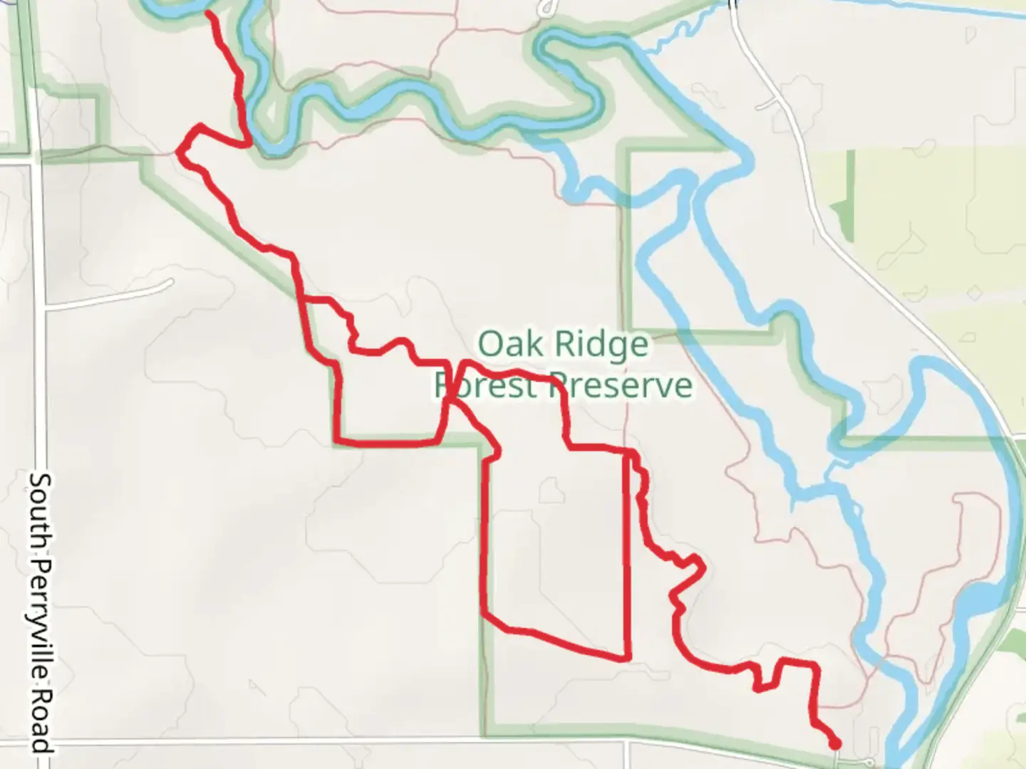 An image depicting the trail Blue, Orange and Green Trail and its surrounding area.