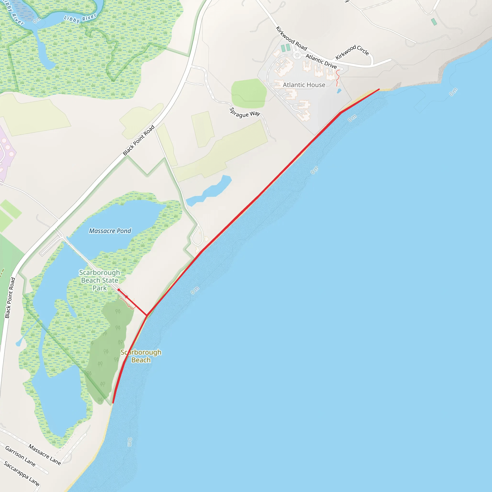 Scarborough Beach State Park mobile static map