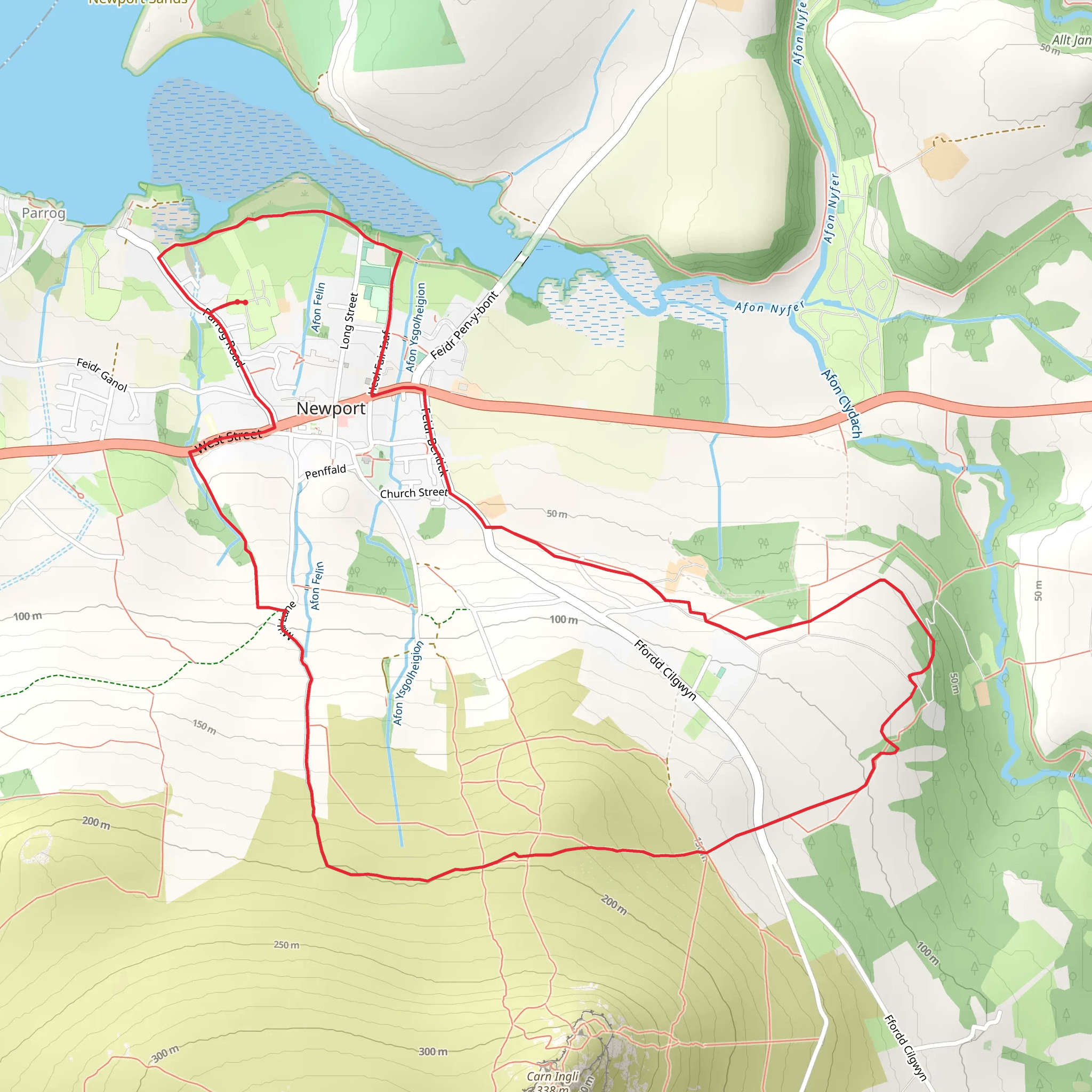Newport Millenium Trail mobile static map
