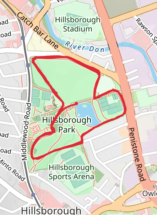 Sheffield Running mobile static map