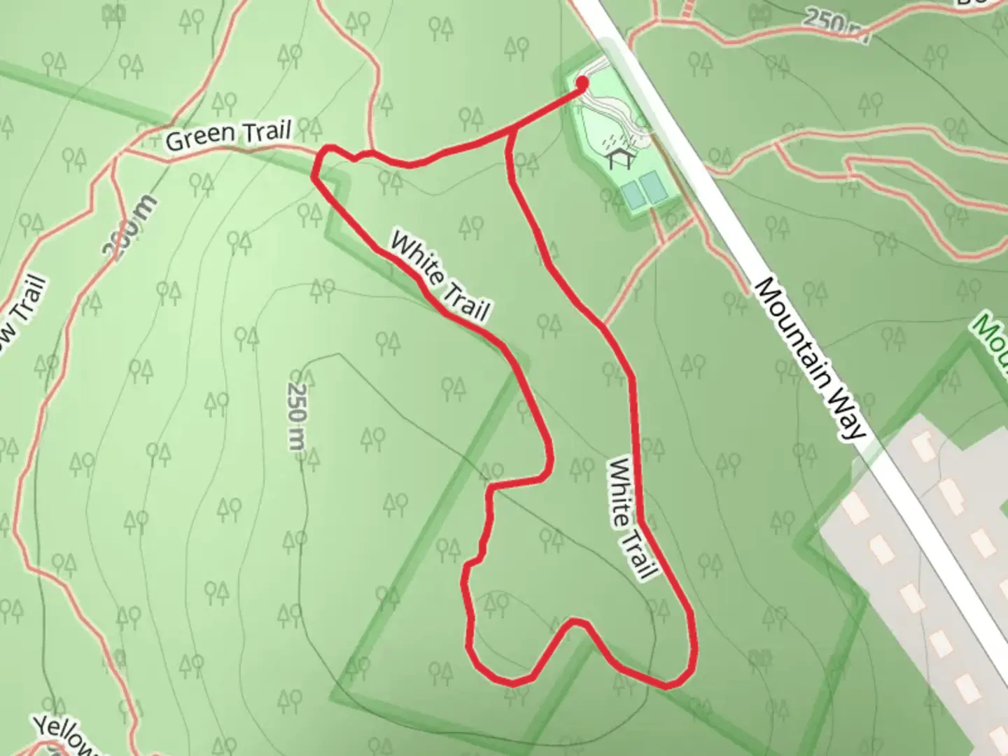 An image depicting the trail White Loop Trail and its surrounding area.