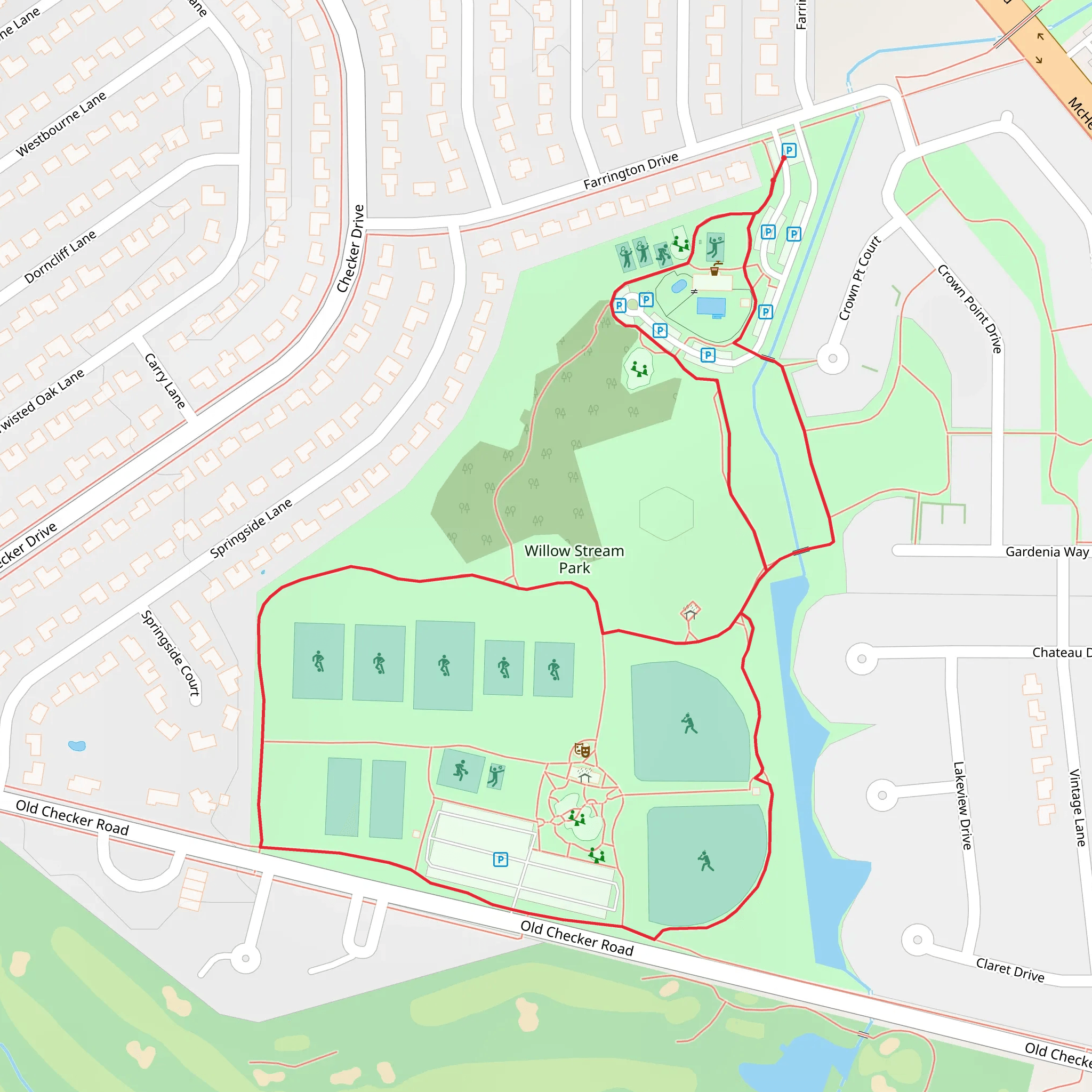 Willow Stream Park Loop mobile static map