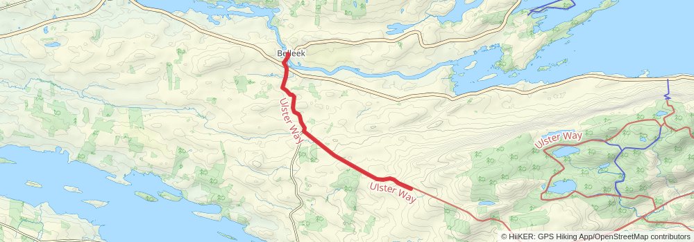 Belcoo to Belleek Including Lougah Navar Forest stage 4 Map