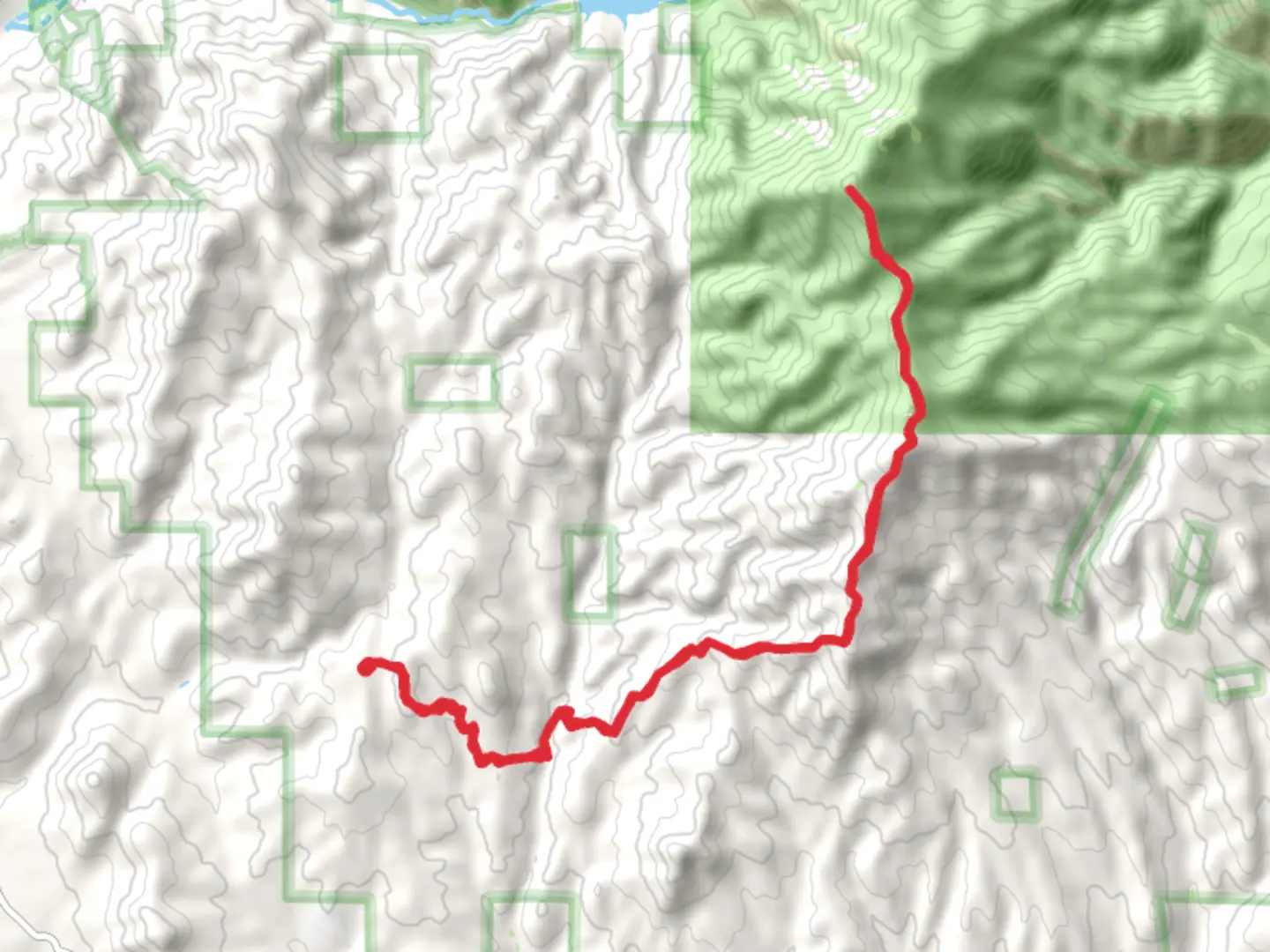 An image depicting the trail Thompson Peak and Glorieta Baldy via Baldy Trail and its surrounding area.