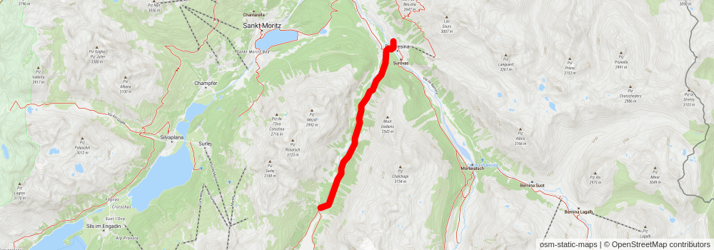 Bernina-Tour stage 4 Map