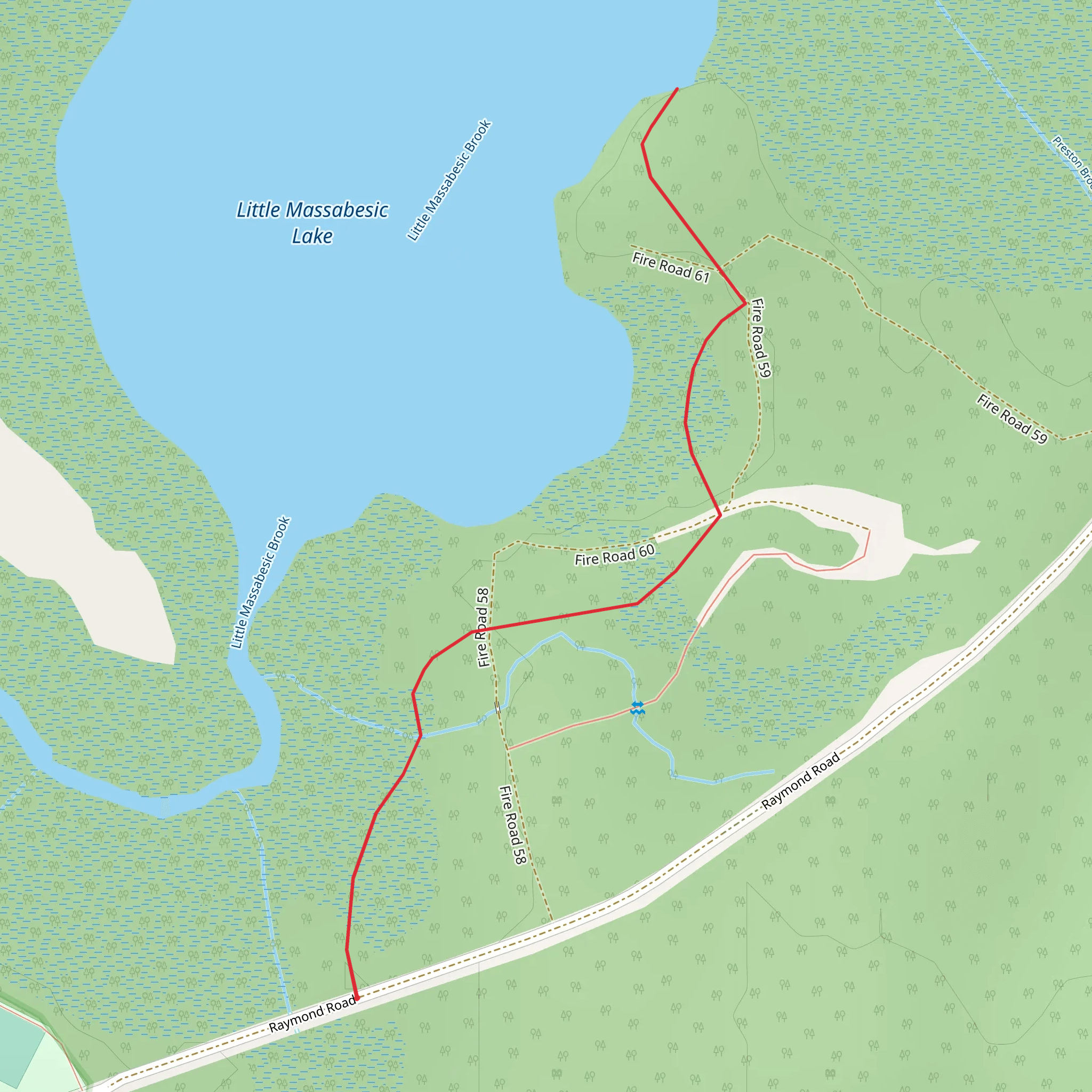 Little Massabesic Lake Trail mobile static map