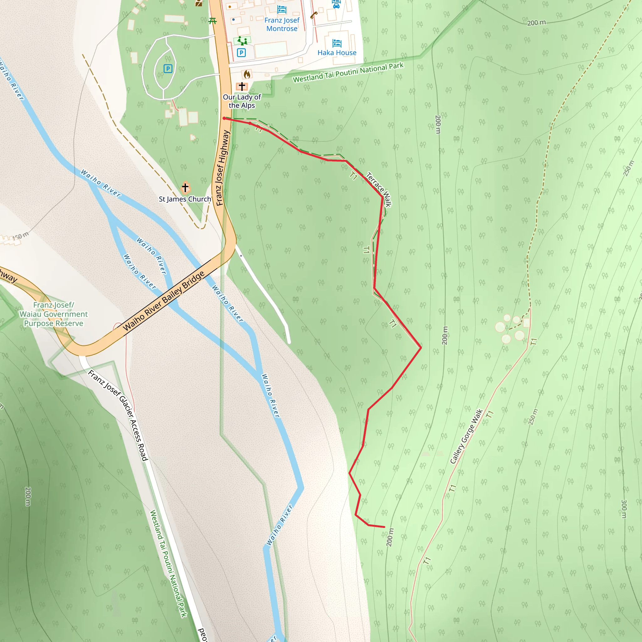 Terrace Walk mobile static map