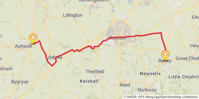 Hertfordshire Border from Chorleywood stage 7 Map