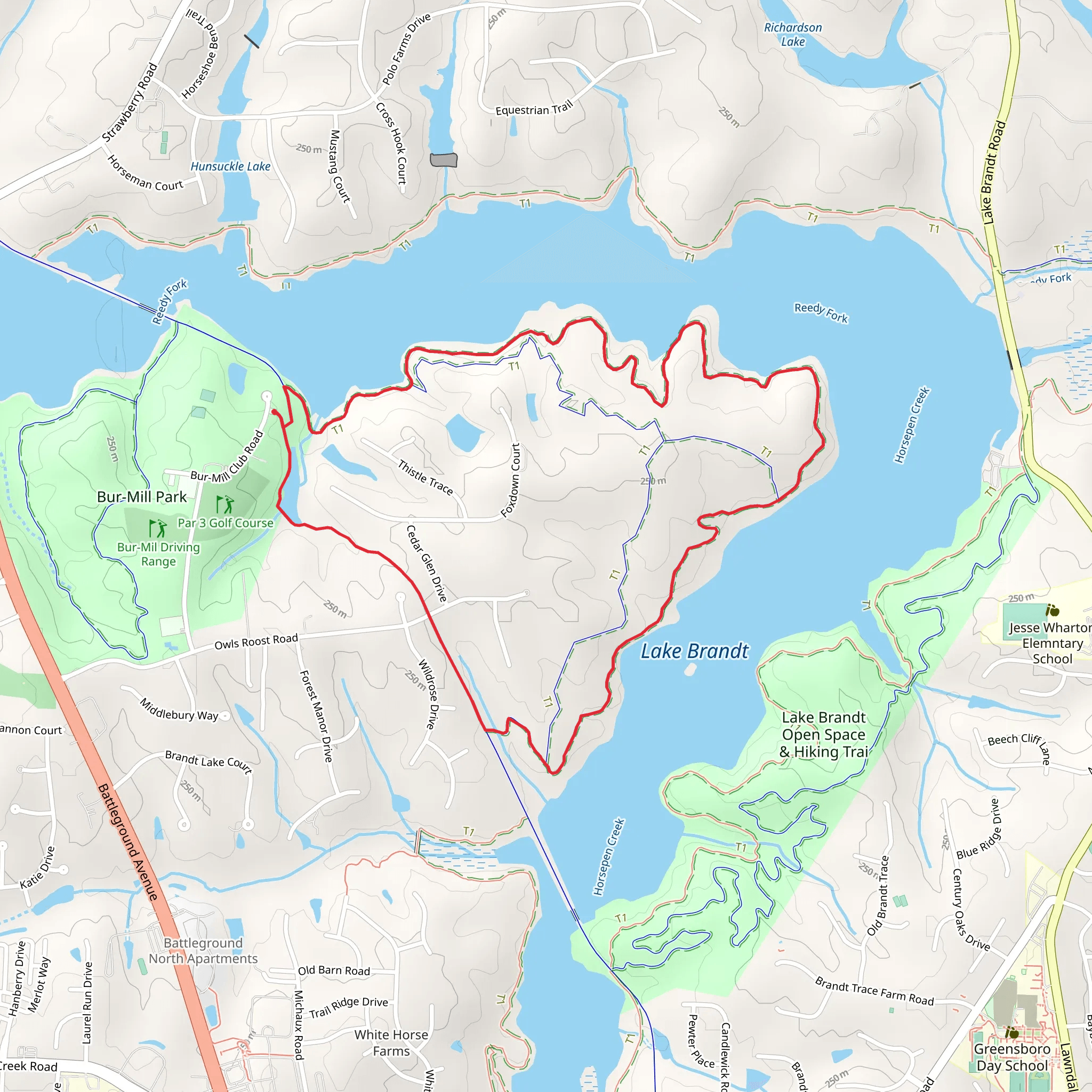 Owl's Roost Trail Loop mobile static map