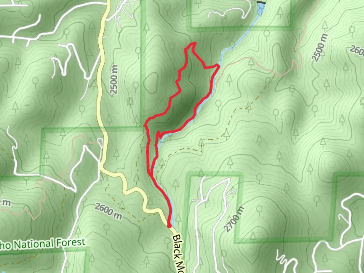 An image depicting the trail Maxwell Falls Bluffs Loop Trail and its surrounding area.