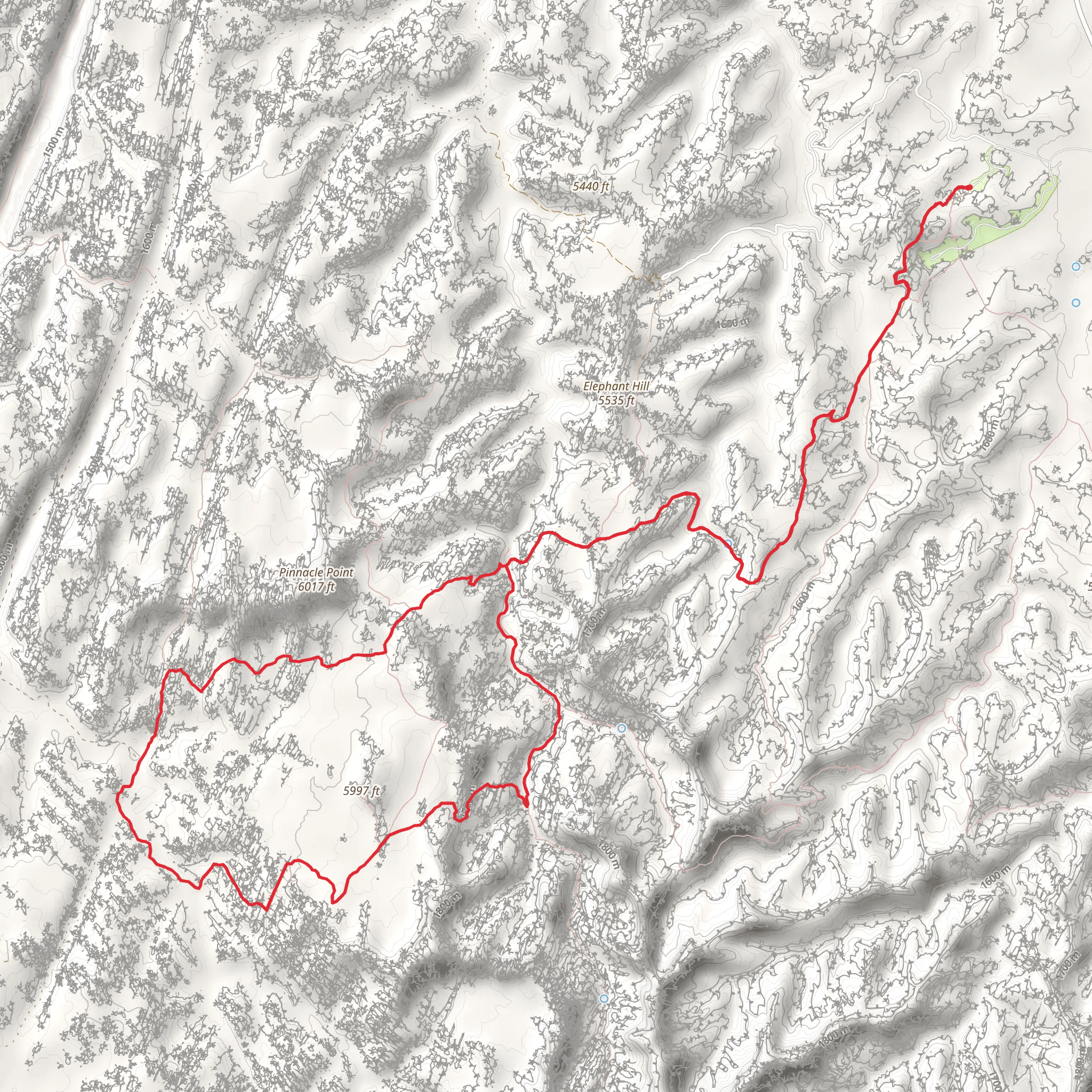 Chesler Park Loop Trail and Joint Trail mobile static map