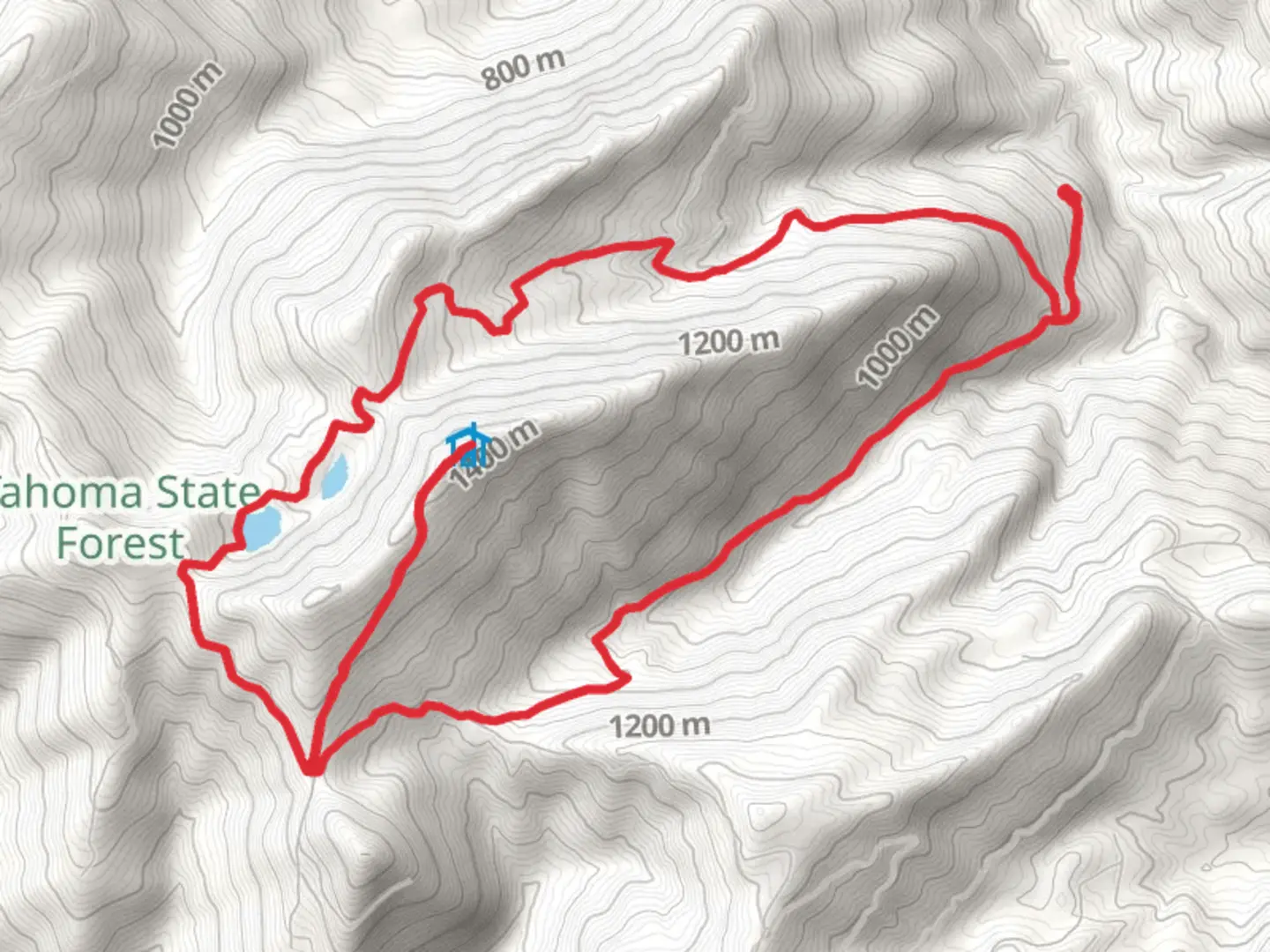 An image depicting the trail Anderson Lake and High Hut Loop and its surrounding area.