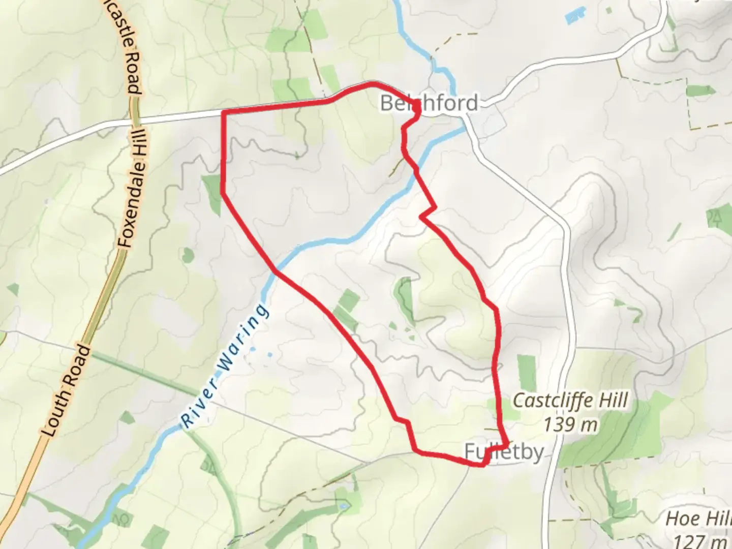 An image depicting the trail Hills and Holes Loop and its surrounding area.