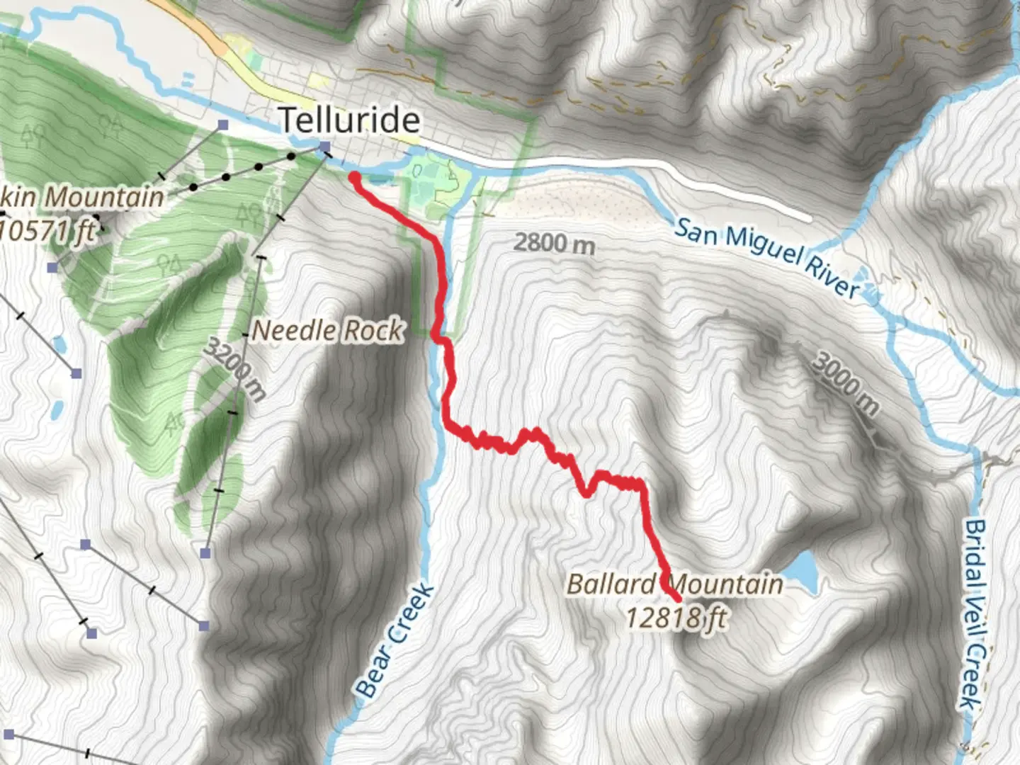 An image depicting the trail Ballard Mountain Trail and its surrounding area.