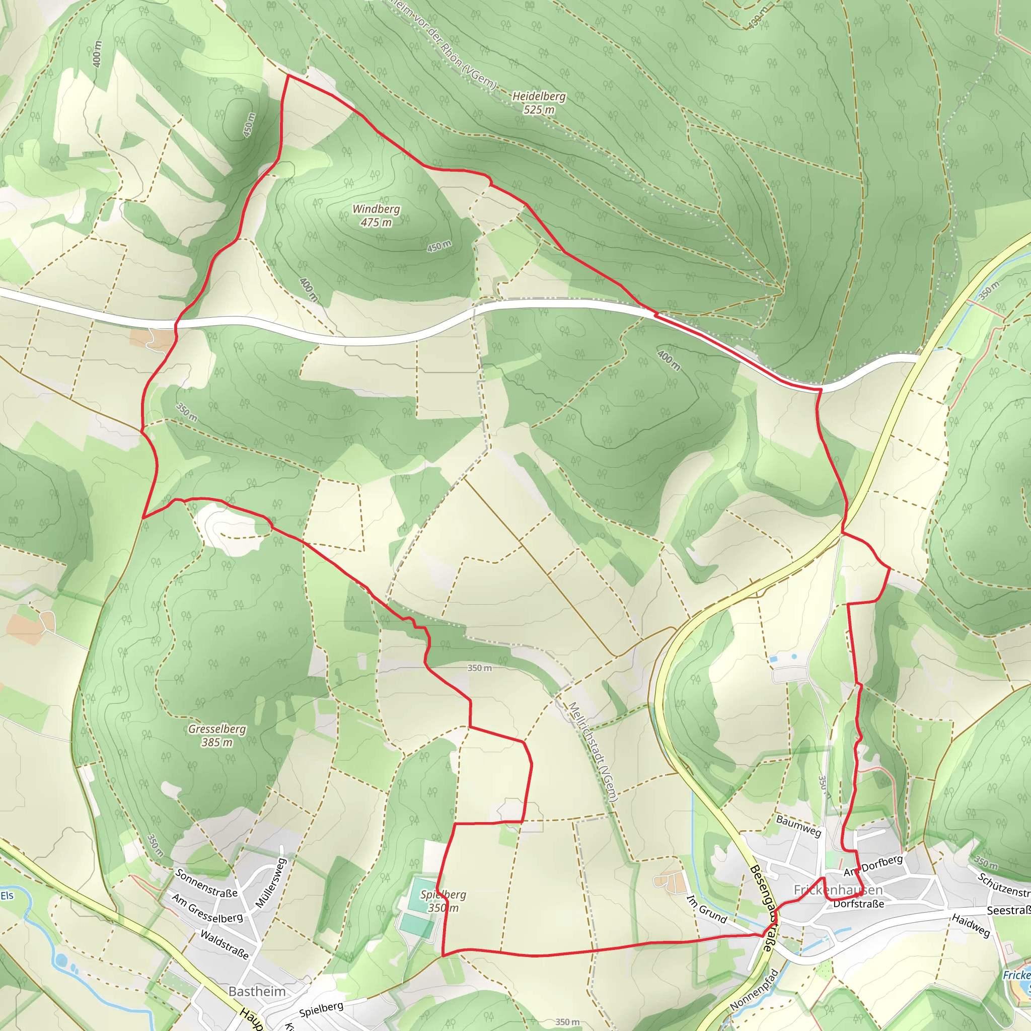 Spielberg via Klosterweg mobile static map