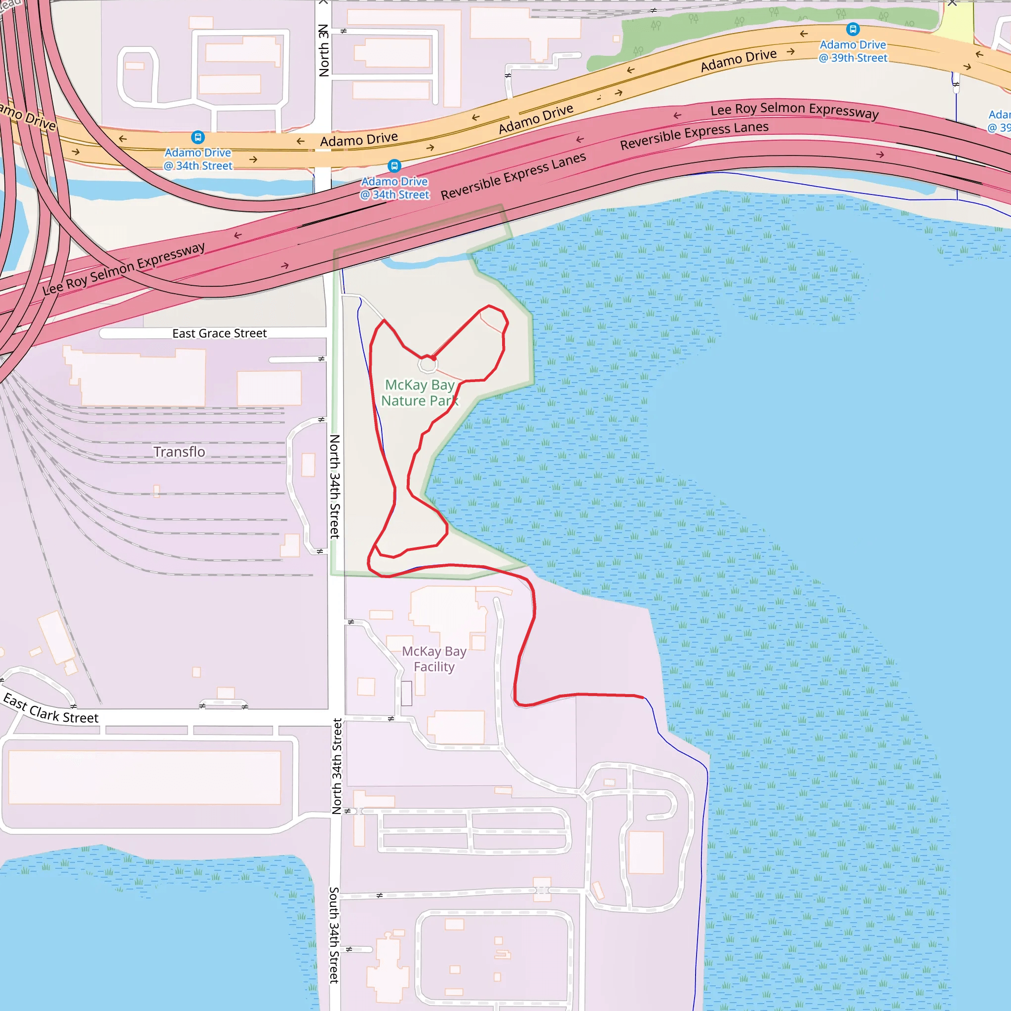 McKay Bay Nature Park Loop mobile static map