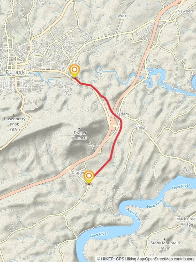 An image depicting the trail New River Trail - Xaloy Way and its surrounding area.