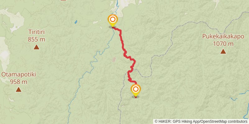 Lower Whirinaki Track spur 1 Map
