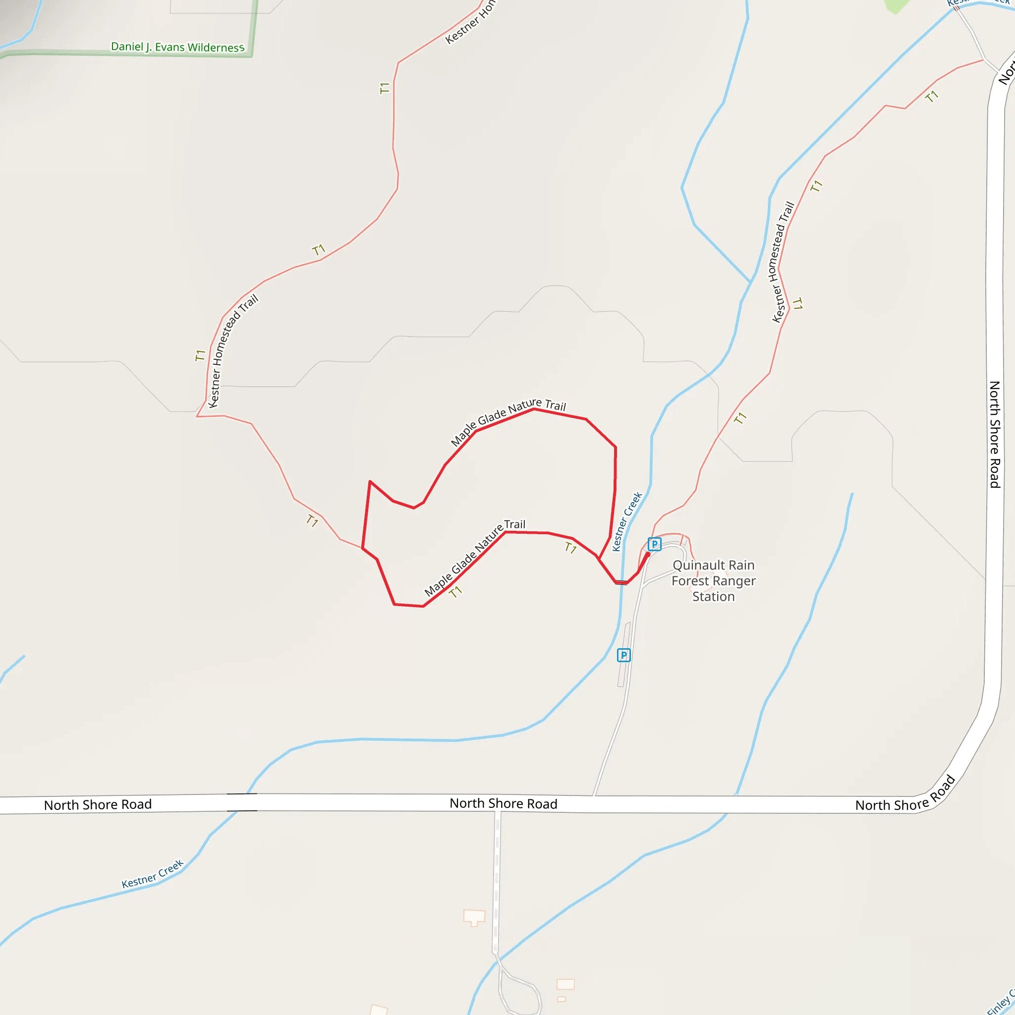Maple Glade Nature Loop Trail mobile static map