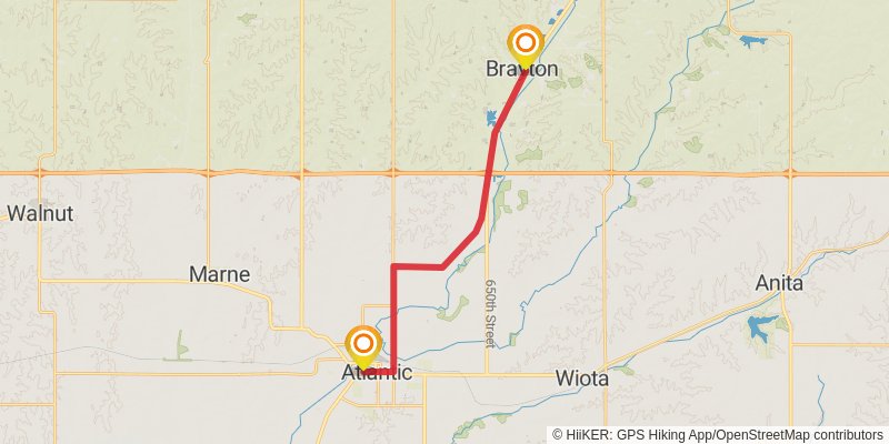 American Discovery Trail North Route stage 158 Map