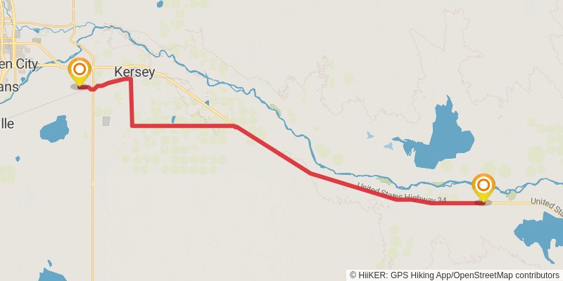 American Discovery Trail - North stage 72 Map