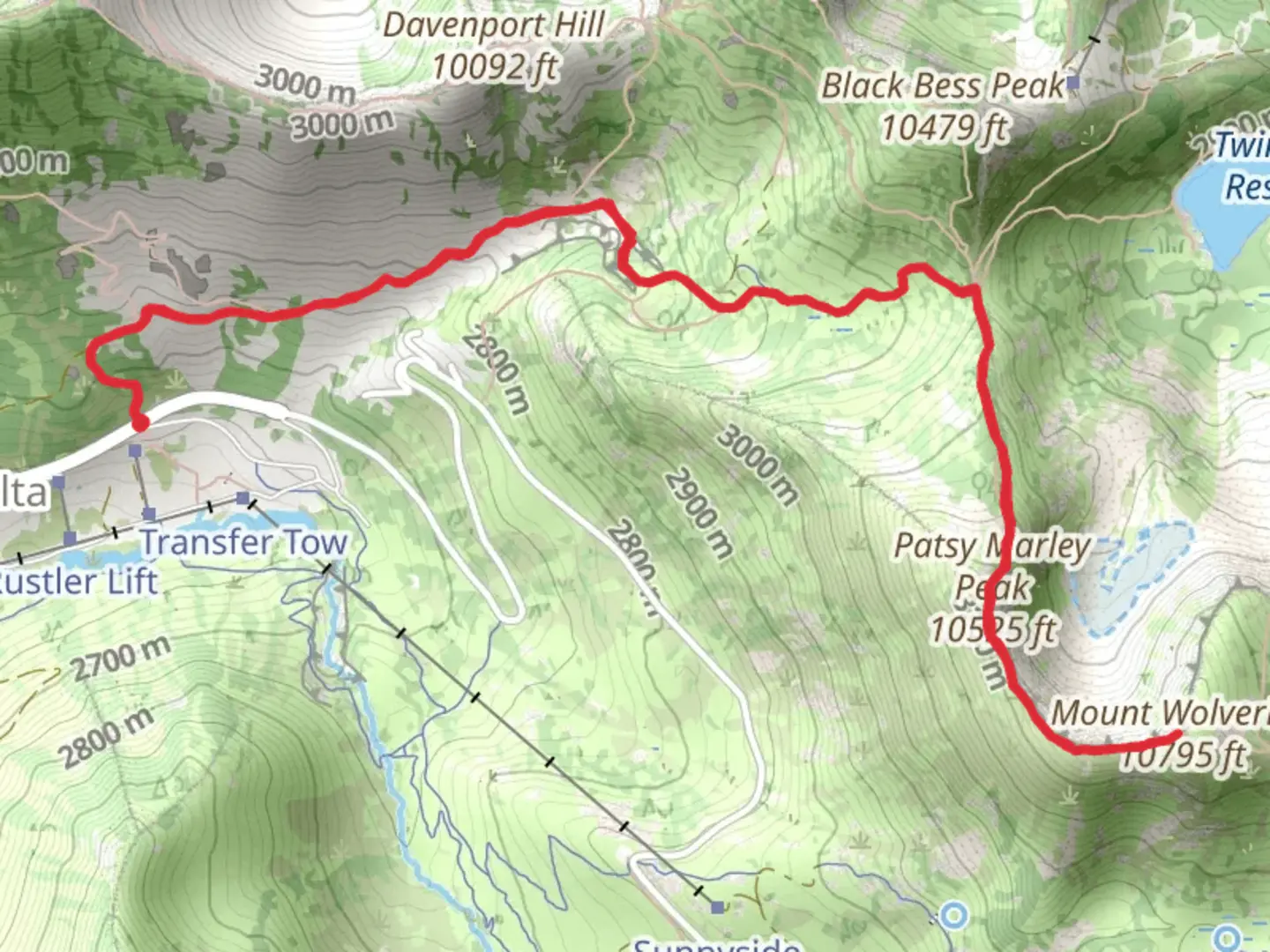 An image depicting the trail Mount Wolverine Trail and its surrounding area.