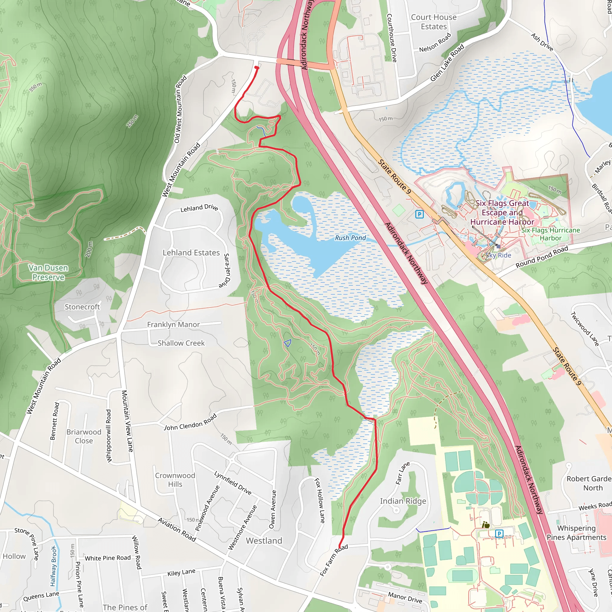 Rush Pond Nature Trail mobile static map