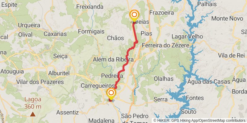 Camino Portugues stage 8 Map