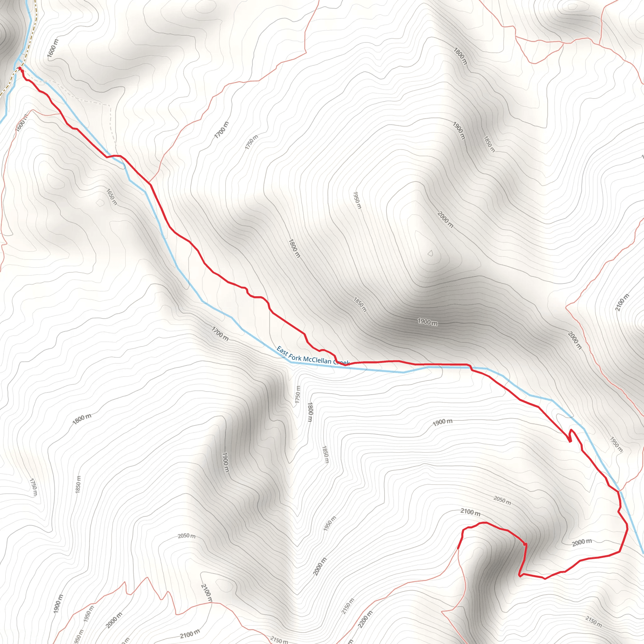 Casey Meadows Trail mobile static map