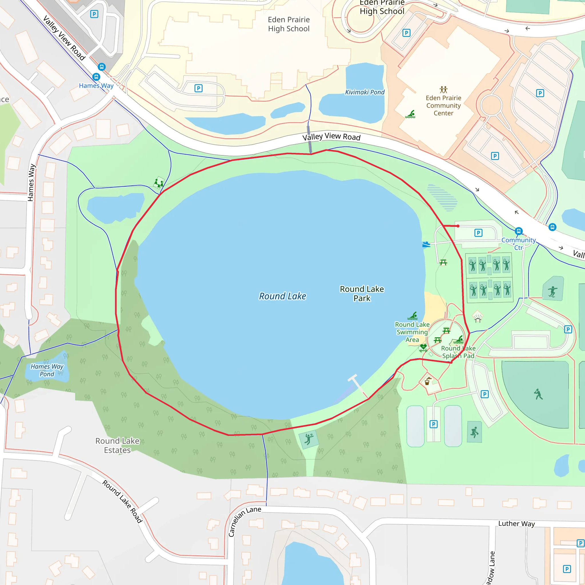 Round Lake Loop mobile static map
