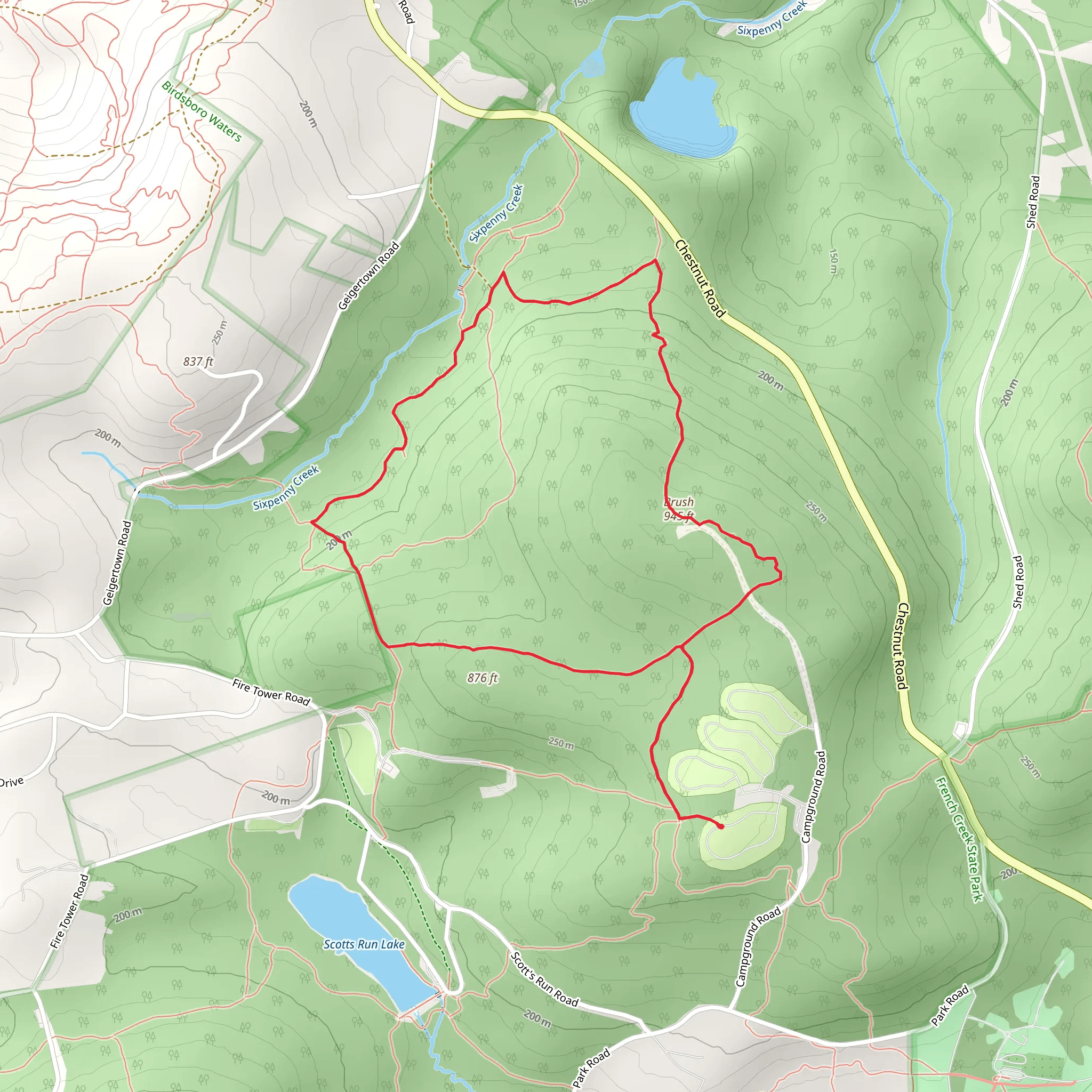 Six Penny Trail Loop mobile static map