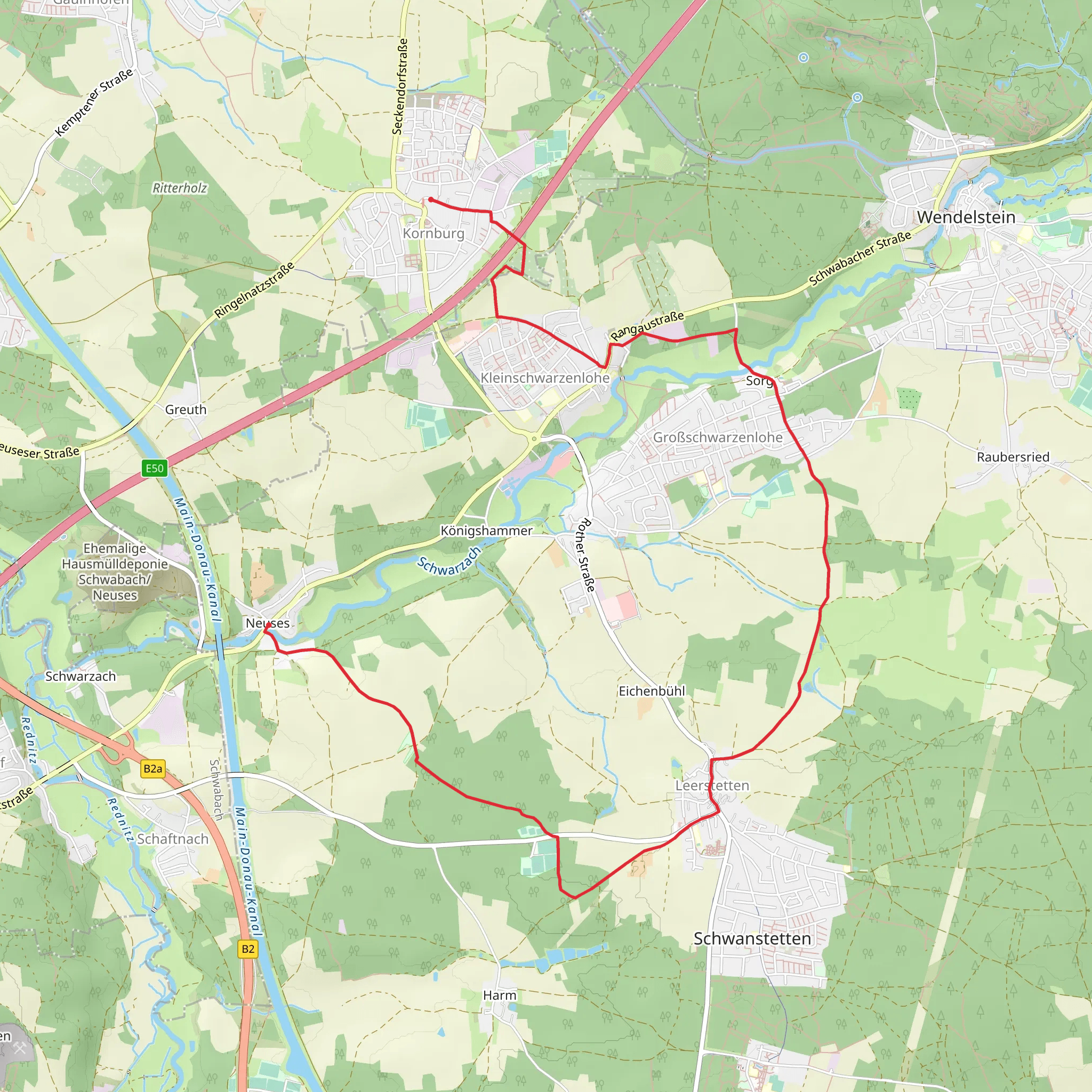 Kornburg Neuses mobile static map