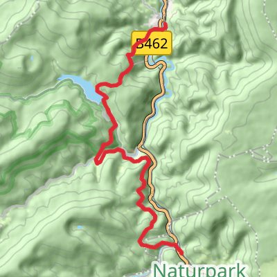 Forbach to Schonmunzach Walk via Schwarzenbach Talsperre mobile static map