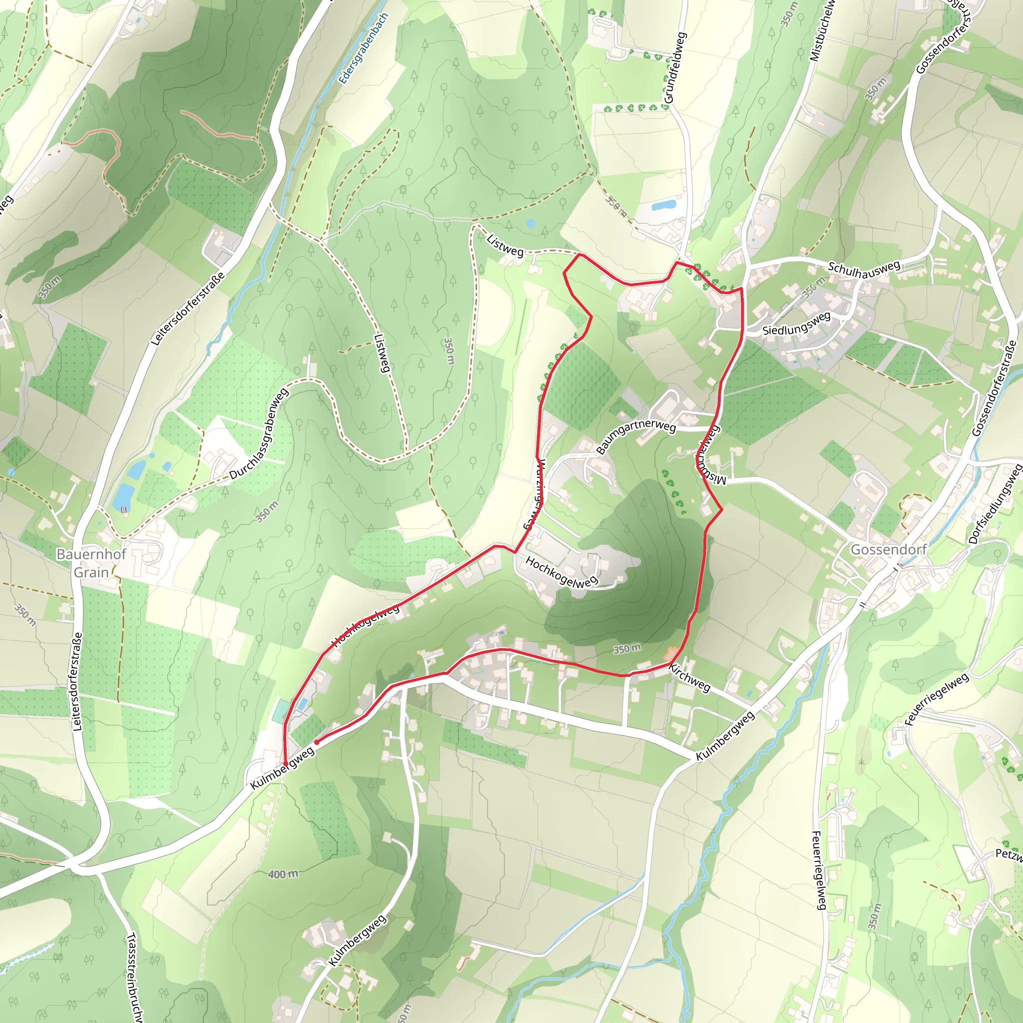 Feldbach - Gossendorf - Höchkogelweg mobile static map