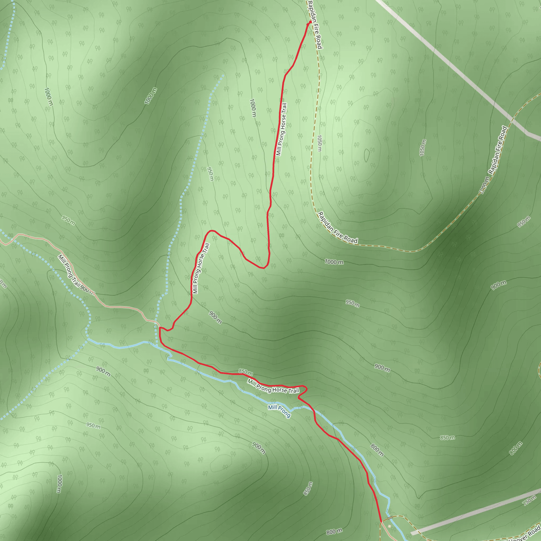 Mill Prong Horse Trail mobile static map
