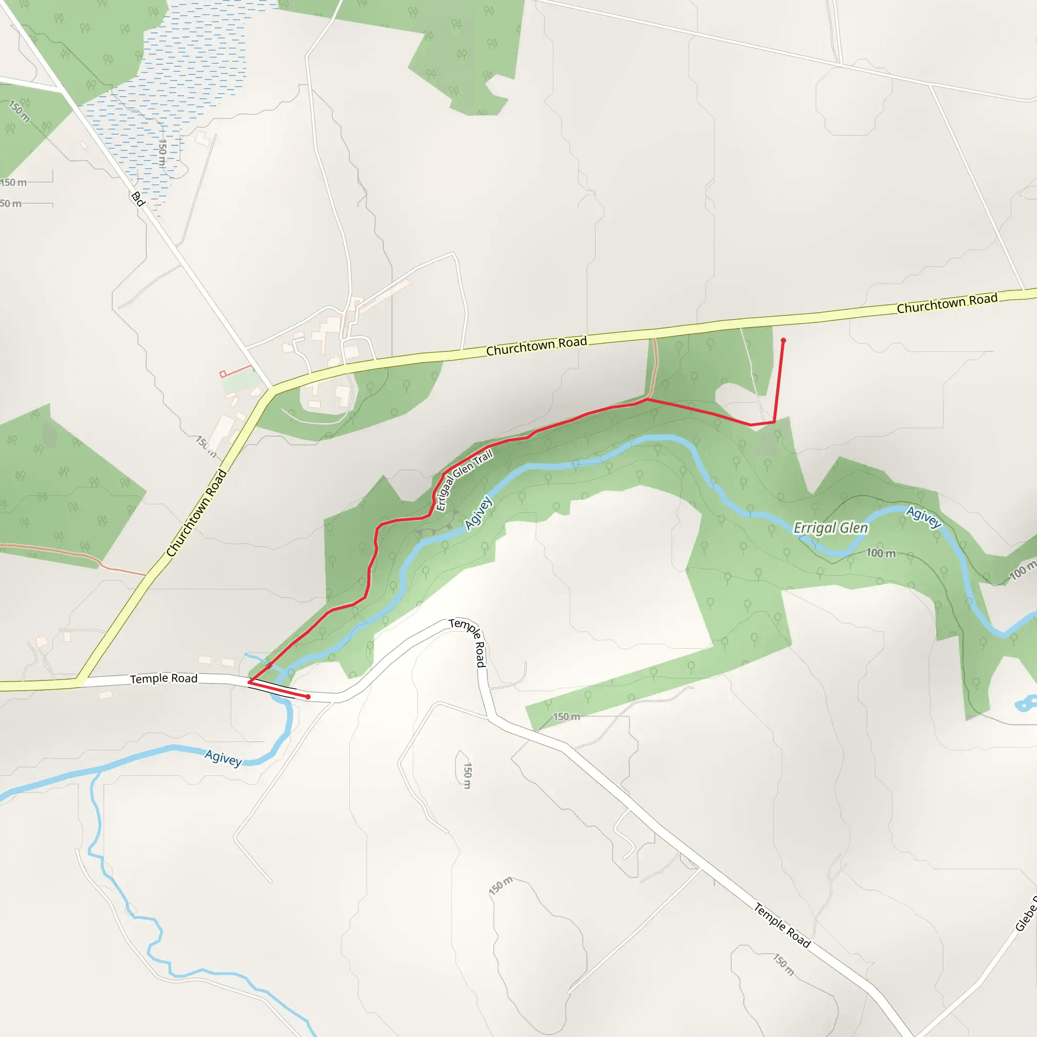 Errigal Glen Walk mobile static map
