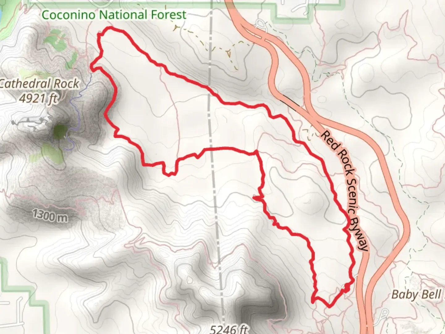 An image depicting the trail Slim Shady Trail, Templeton Trail and Easy Breezy Loop and its surrounding area.