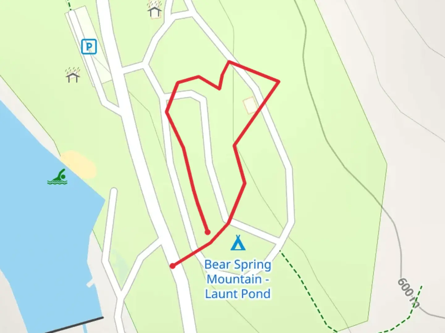 An image depicting the trail Bear Spring Mountain Campground Loop and its surrounding area.