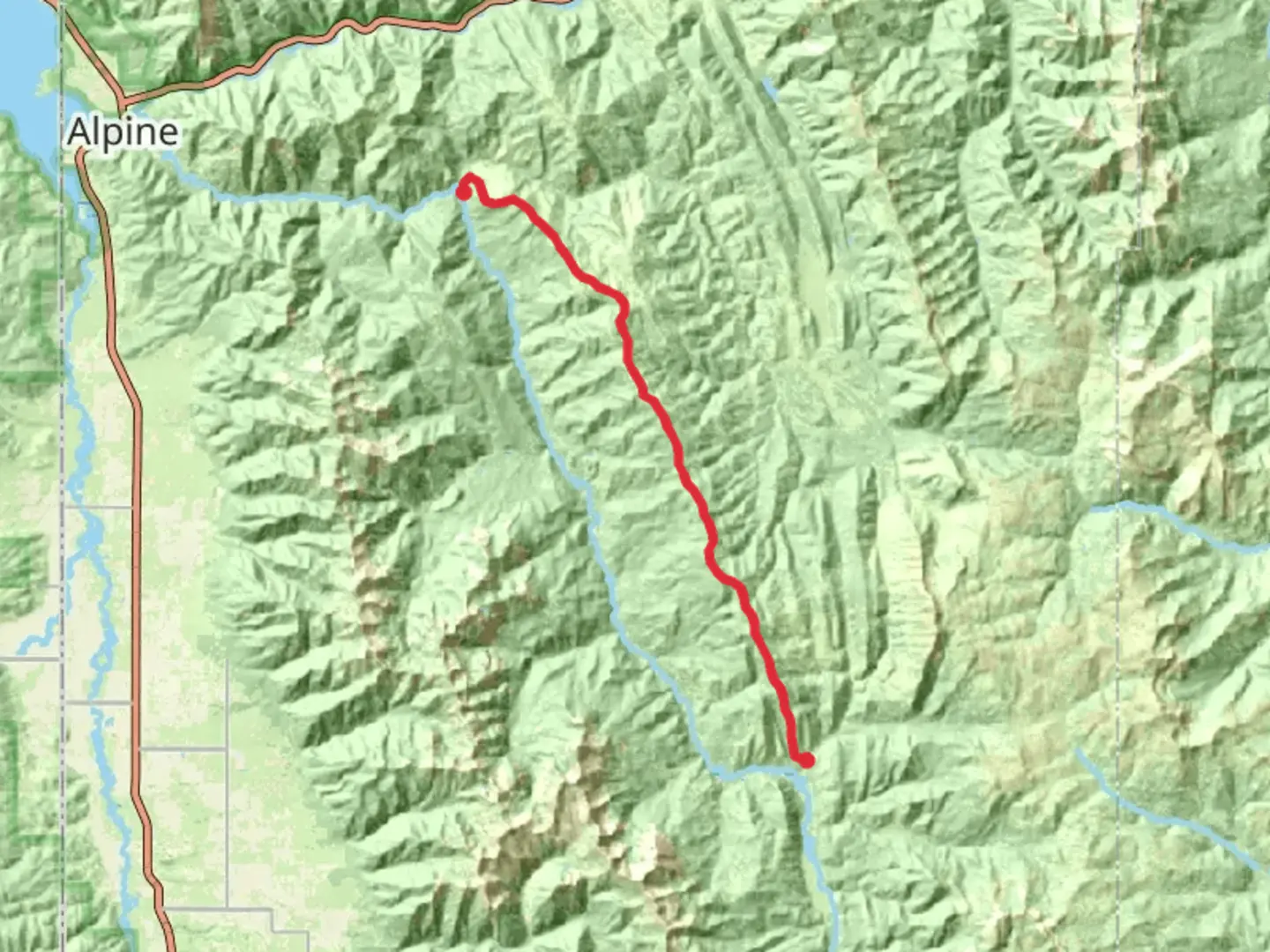 An image depicting the trail Middle Ridge Trail Point to Point and its surrounding area.