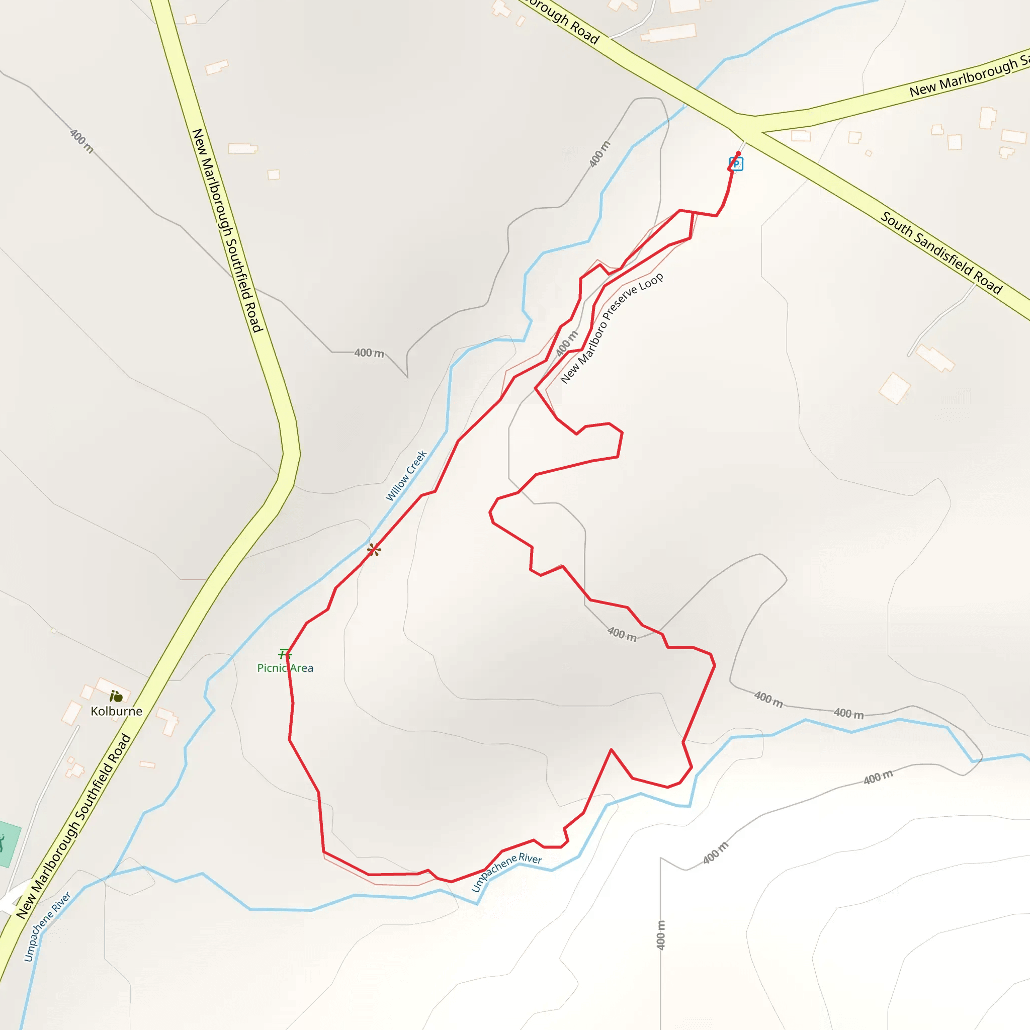 New Marlboro Preserve Loop Trail mobile static map